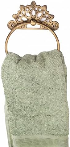 Victorian Towel Ring Solid Brass Antique 6 Inch
