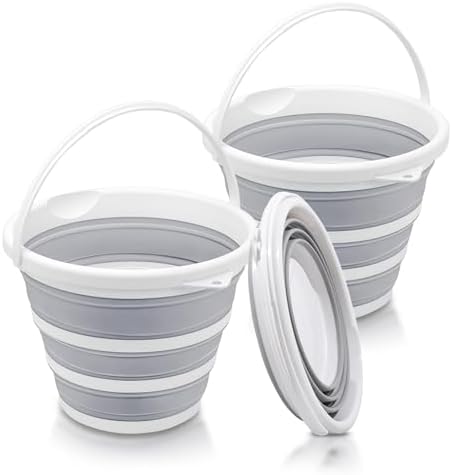 Perfect for Storage and Use - 2-Pack 10L Collapsible Buckets