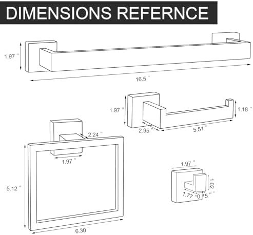 Sturdy 5-Piece Bathroom Accessory Set for Home Use
