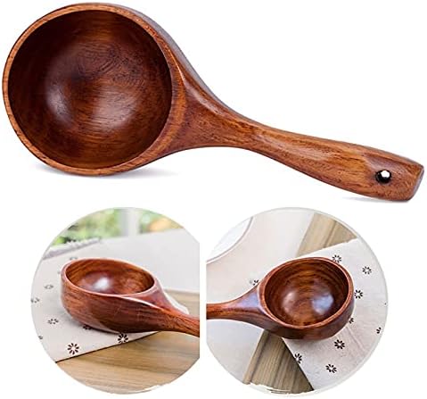 Portable Solid Wood Thickened Spoon for Kitchen Bathroom Solid Feeding