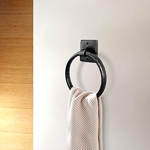 Monarch Abode Hand Hammered Wall Mount Towel Ring