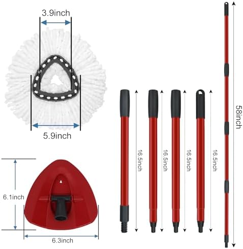 O-Ceda EasyWring Spin Mop Replacement Set