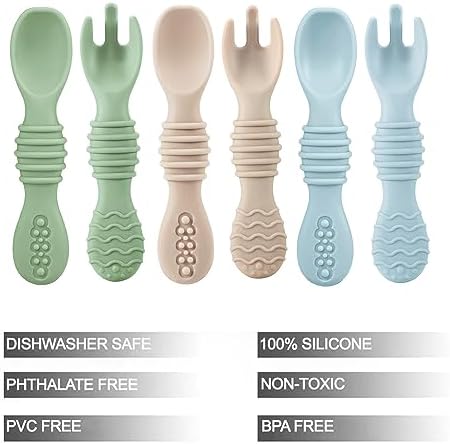 PandaEar 6-Piece Silicone Baby Feeder Set for Toddler