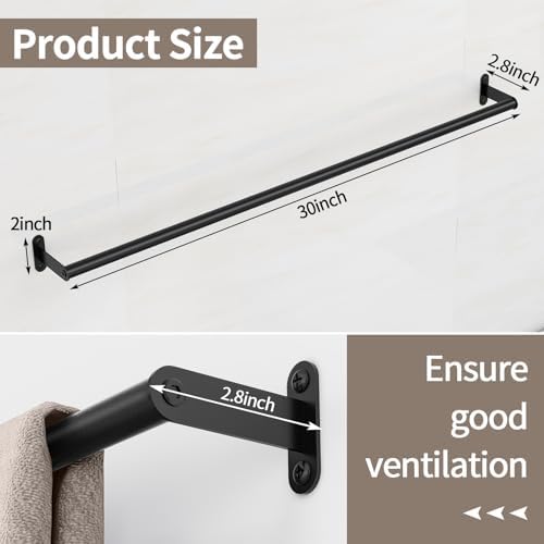 Sturdy 30inch Towel Bar for Bathroom 30 inch stainless steel waterproof etc