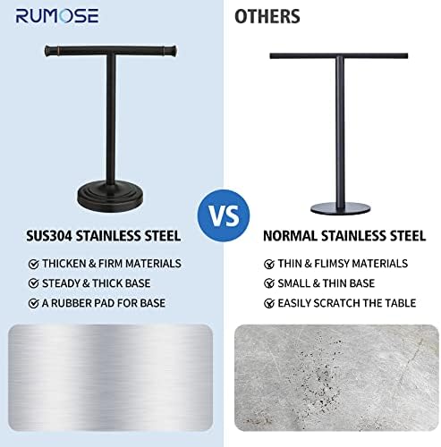 RUMOSE 13-Inch Oil Rubbed Bronze Towel Stand Space-Saving Towel Holder