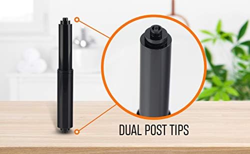 Piping Hot Art Works Black Toilet Paper Holder Spring Rod