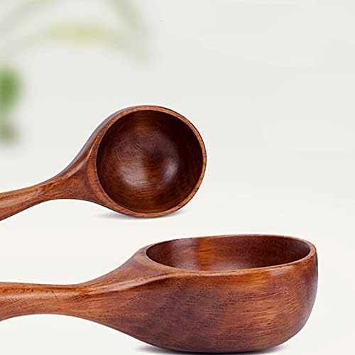 Portable Solid Wood Thickened Spoon for Kitchen Bathroom Solid Feeding