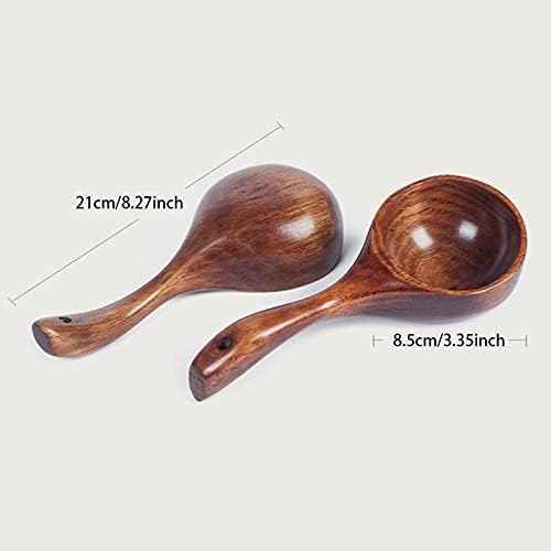 Portable Solid Wood Thickened Spoon for Kitchen Bathroom Solid Feeding