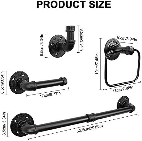 4-Piece Show-Stopper Towel Ring Kit for Bathroom Wall Mount