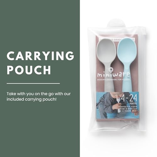Miniware BPA-Free Silicone Baby Spoon Self-Feeding dishwasher safe