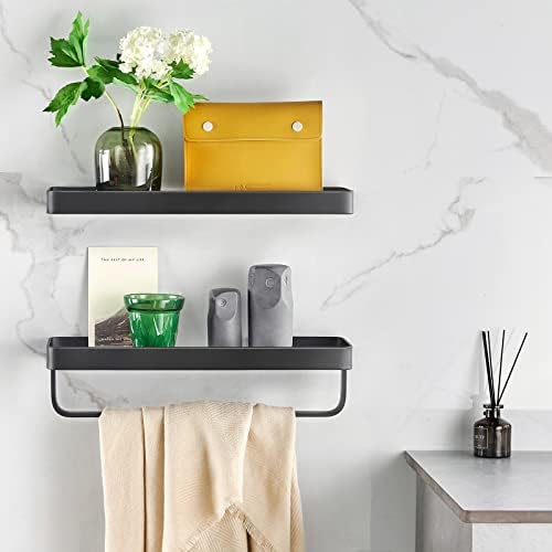 VOLPONE 2 Tier Bathroom Shelves Durable Glass Organizer for Bathroom