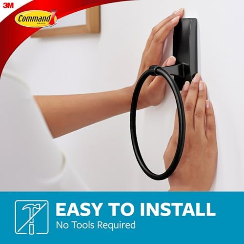 Stylish Matte Black Towel Holder No Tool Needed Rust-Resistant 5lbs Capacity