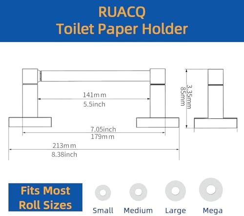 Ruacq Double Pivoting Toilet Paper Holder