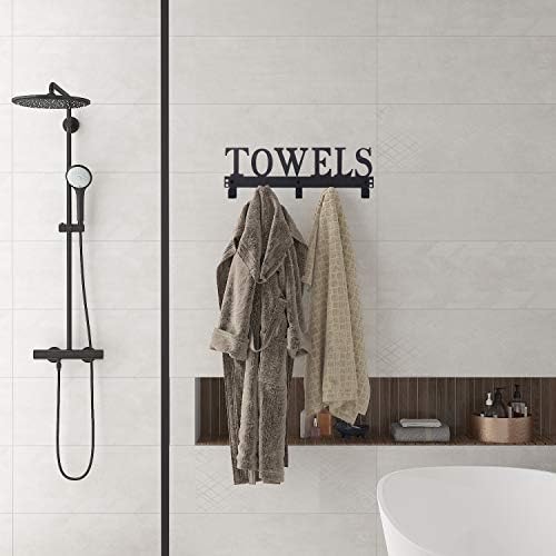 Over the Door Towel Hook Black Sandblasted Door Mount Towel Holder
