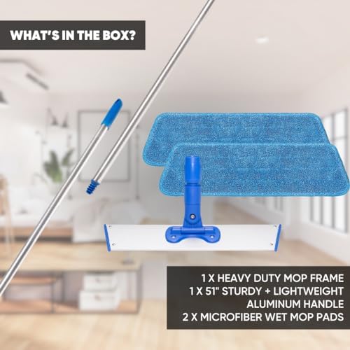 Cinch Mop - Quick Clean Reusable Microfiber Mop for Hardwood Floors
