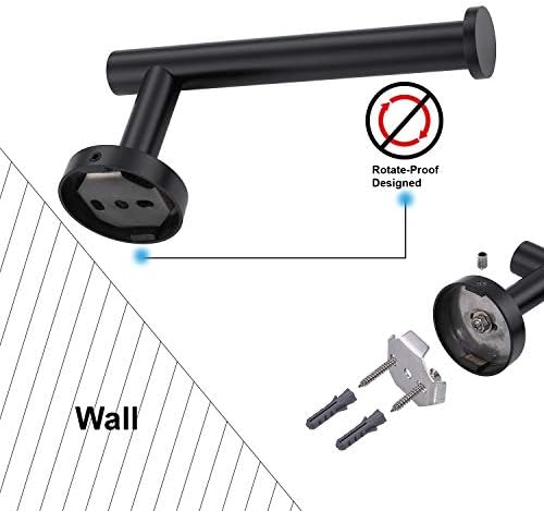 Stainless Steel Matte Black Toilet Paper Holder