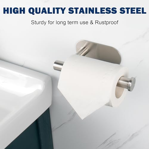 NearMoon Self-Adhesive Toilet Holder Rust-Proof 304 SS_pack 1 Brushed Nickel