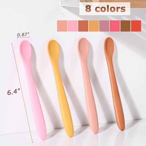 8-Piece Silicone Feeding Spoons HANSGO