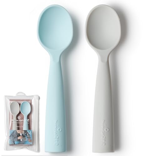Miniware BPA-Free Silicone Baby Spoon Self-Feeding dishwasher safe