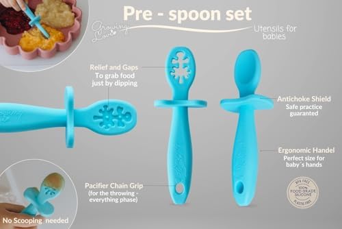 Growing Love Self-Feeding Pre-Spoons for 6 Months SiliconePediatric nurse designed