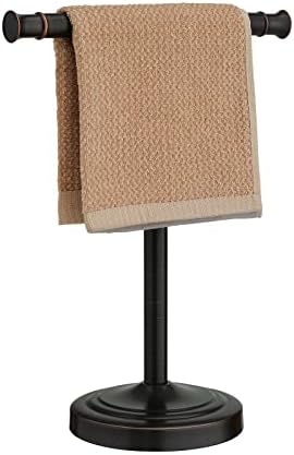 RUMOSE 13-Inch Oil Rubbed Bronze Towel Stand Space-Saving Towel Holder