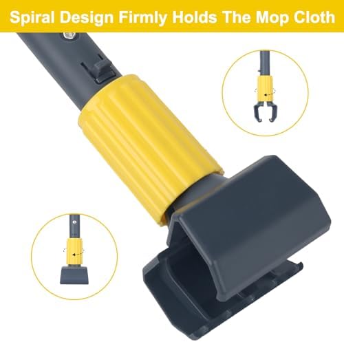 KeFanta Yellow Clamp Mop Handle Durable Easy to Install