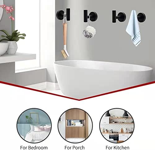 Sturdy Modern 10-Piece Bathroom Towel Holder Set Black