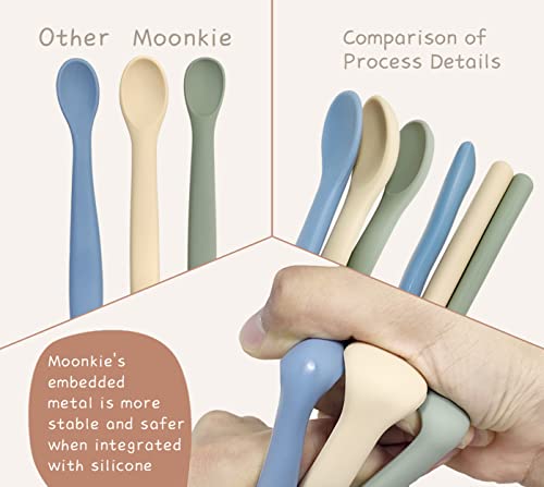 Moonkie silicone baby spoons set with 4 pieces