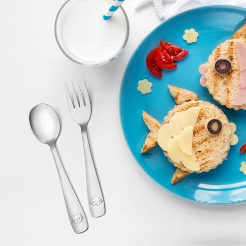 DRKIO 6-Piece Stainless Steel Flatware Set for Kids