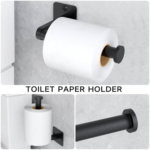 Matte Black Bathroom Accessories Set 4-Piece Bathroom Hardware Set