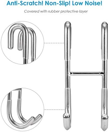 Simtive Frameless Shower Door Hooks 2-Pack Silver