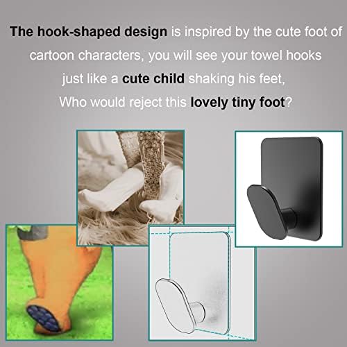 Deliton Adhesive Wall Hooks 4-Pack