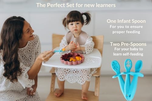 Growing Love Self-Feeding Pre-Spoons for 6 Months SiliconePediatric nurse designed