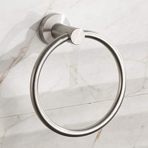 Stainless Steel Towel Ring Brushed Nickel Bathroom Towel Holder Durable Rust-Resistant