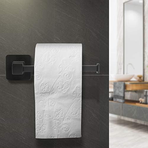 Bathroom Hardware Set 4 Pieces - Sturdy Stainless Steel Matte Black Towel Bar Set