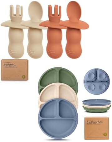 KeaBabies Best-Selling 4-Pack Silicone Baby Set - Safe for Babies