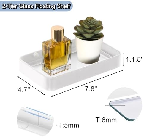 Z Metnal Small White Wall-Mounted Bathroom Organizer