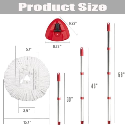 Replacement Heads Base Set for O Cedar Spin Mops Fast to Install