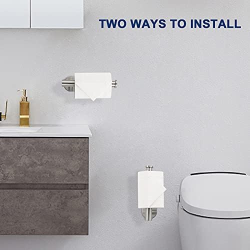 NearMoon Self-Adhesive Toilet Holder Rust-Proof 304 SS_pack 1 Brushed Nickel