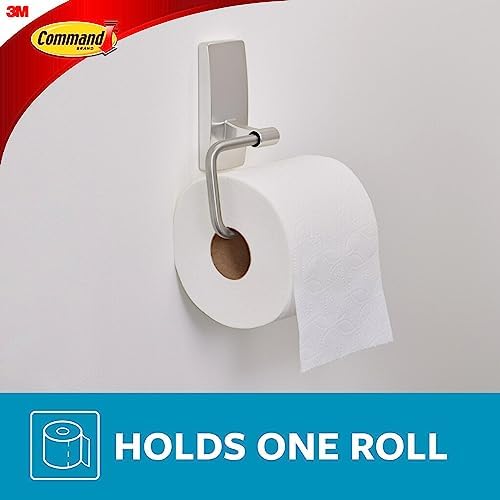 Command Toilet Paper Holder Satin Nickel Rust Water-Resistant