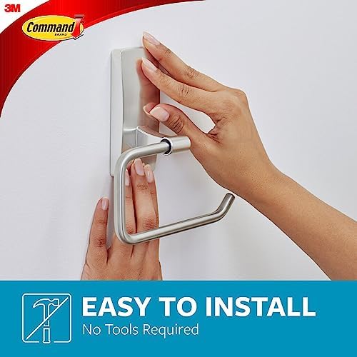 Command Toilet Paper Holder Satin Nickel Rust Water-Resistant