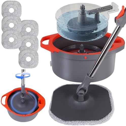 Wengrouo Spin Mop and Bucket Set for Floor Cleaning
