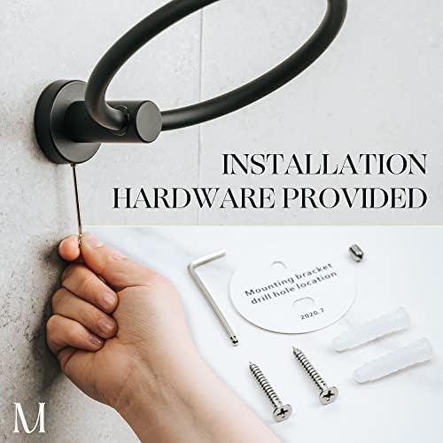 Marmolux ACC Matte Black Towel Ring