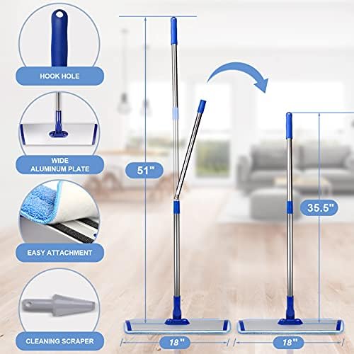 18-inch Microfiber Mop with Stainless Steel Handle