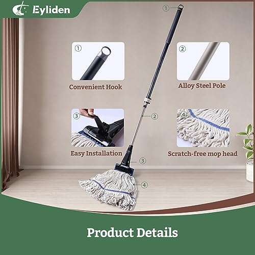 Eyliden Heavy Duty Mop with Steel Jaw Clamp