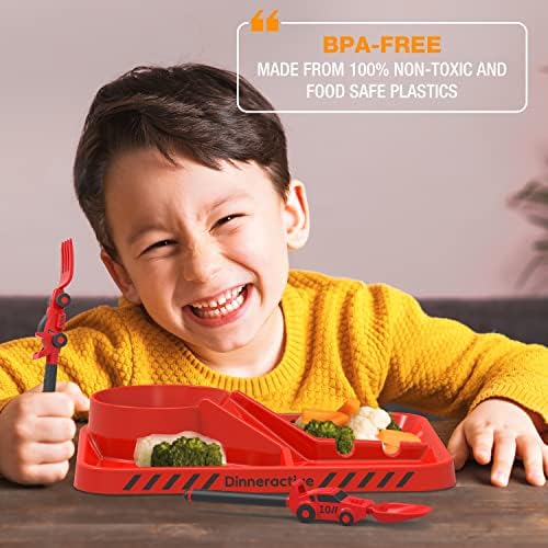 Dinneractive Race Car Utensil Set for Kids