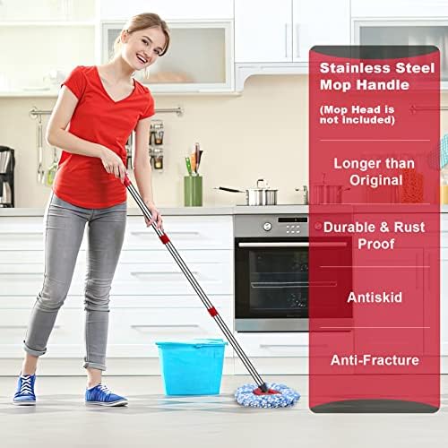 FunCee Spin Mop Handle for Easy Mopping - 33-59 Long