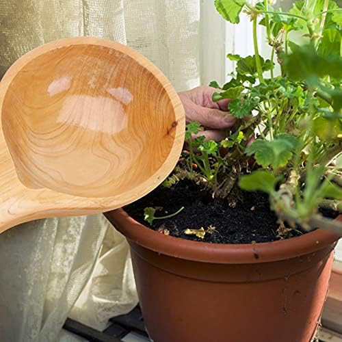 Solid-Wood Watering Scoop for Gardening and Picnic Use