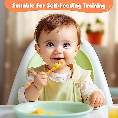 MEFAN Silicone Baby Spoons 6-Pack