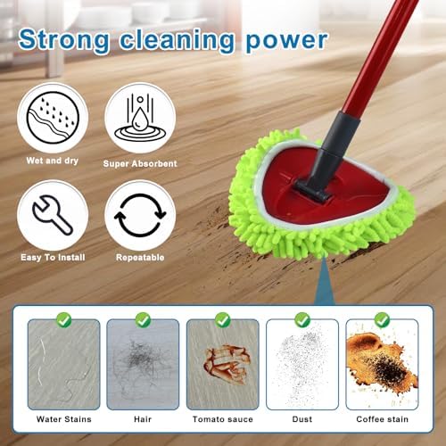 O-Cedar Spin Mop Heaps Trio - Microfiber Chenille Mop Replacement Set 3-Pack